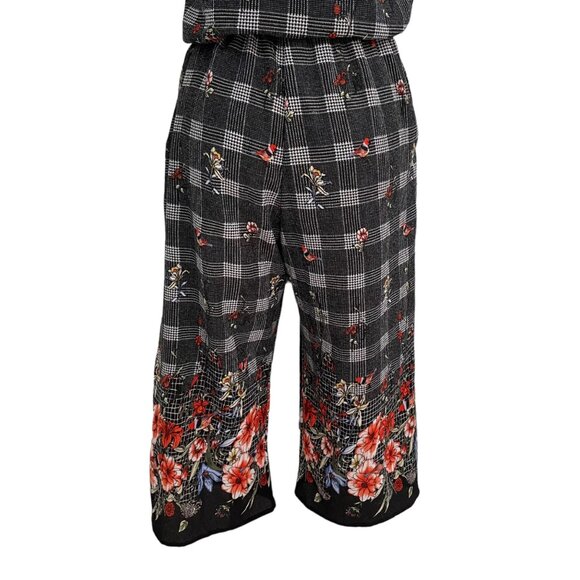 Paolino Sleeveless Plaid Floral Print Jumpsuit with Tie Waist Cottagecore Light - Picture 4 of 11